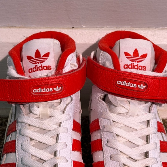 Adidas Forum Mid 'Cloud White Vivid Red' (GY5819) Size US 10 - Picture 6 of 8